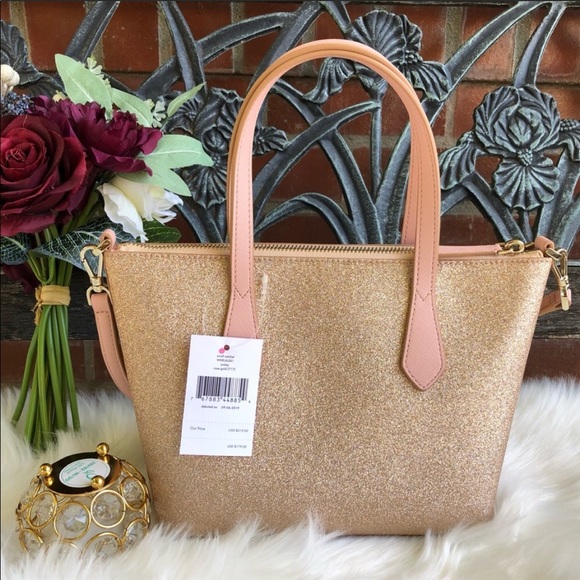 🍁🍀🍁 Kate Spade Small Joeley Glitter Satchel - Picture 7 of 8
